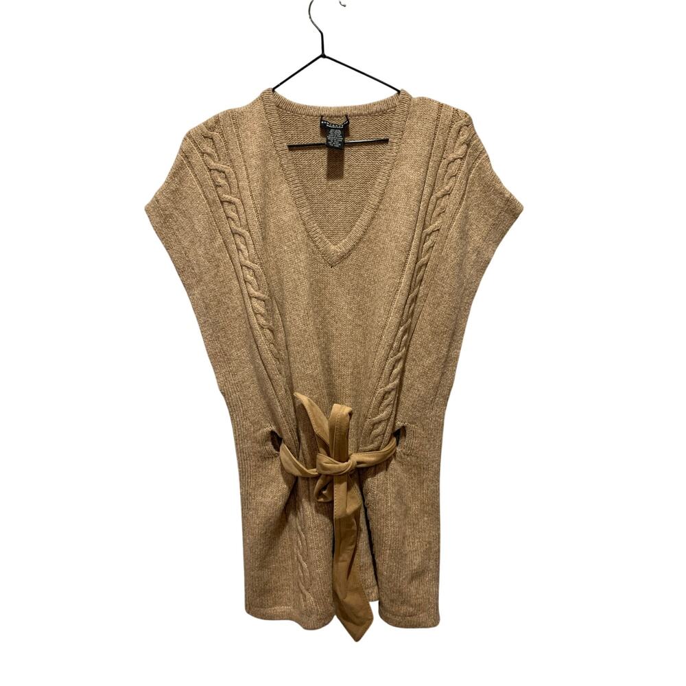 Doncaster Collection Wool Alpaca Blend Cable knit Sweater Top Size S Boho